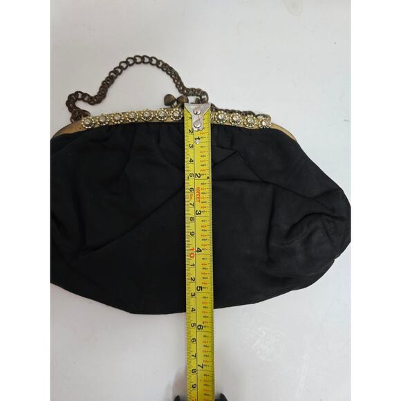 Vintage Black and Gold Clutch Purse - Picture 5 of 5